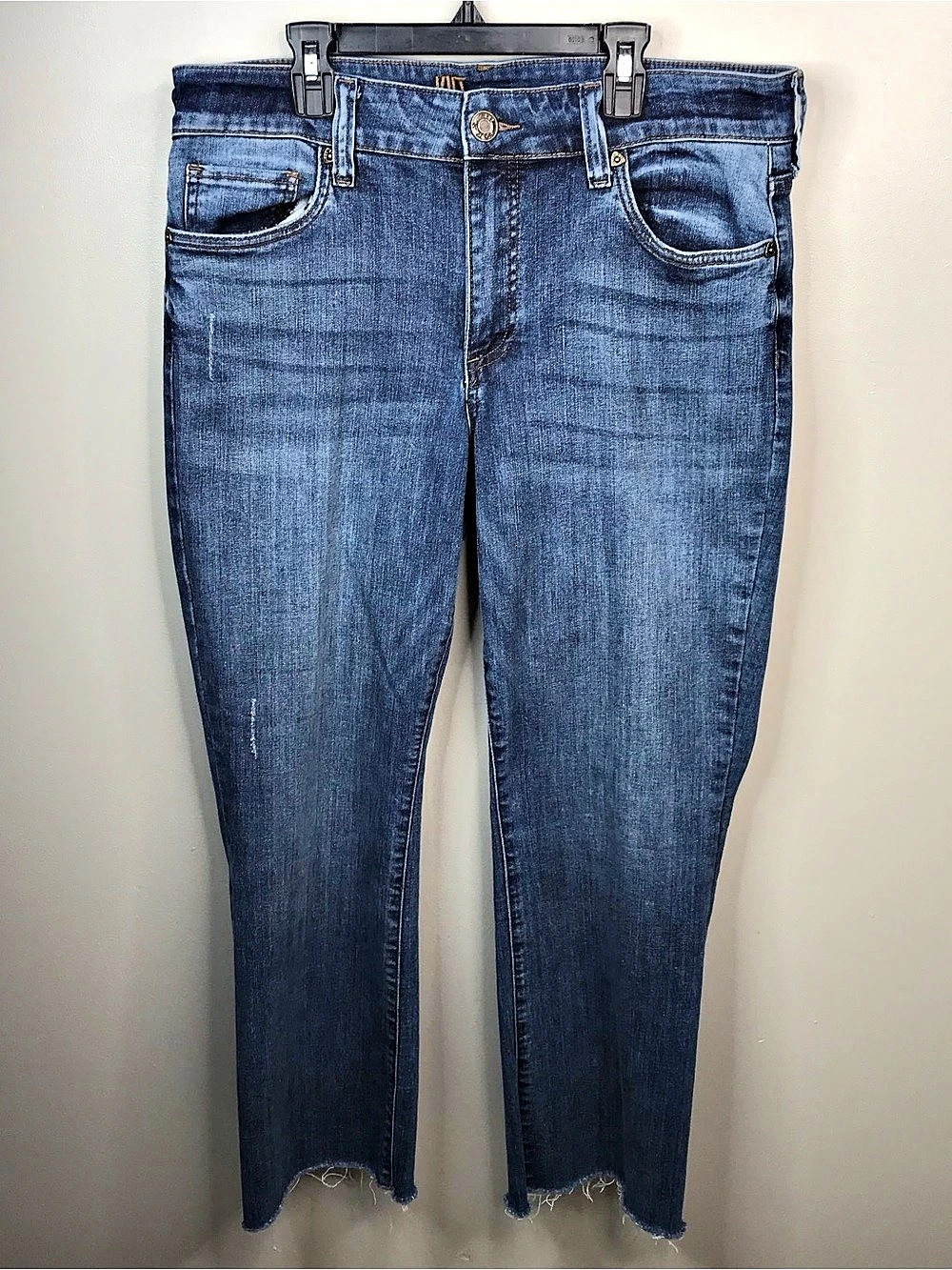 KUT from the Kloth Nikki Mid Rise Ankle Flare Jeans Sz 12
